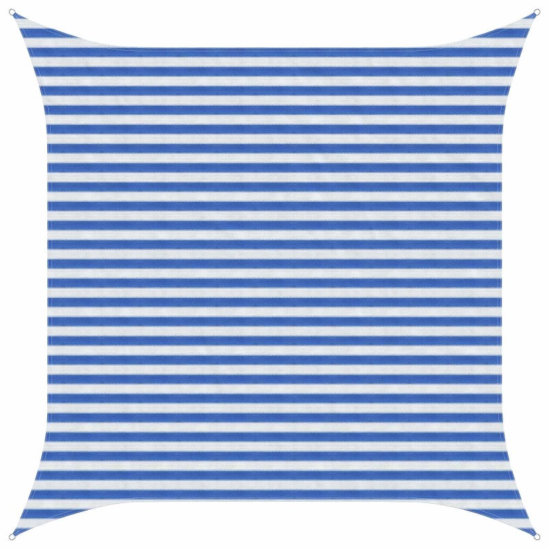Voile d'ombre Bleu et Blanc 3 x 3 m HDPE 647131647131