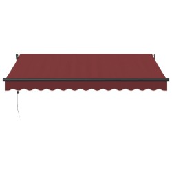 Auvent rétractable automatique avec LED bordeaux 350x250 cm 647135647135