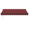 Auvent rétractable automatique avec LED bordeaux 350x250 cm 647135647135