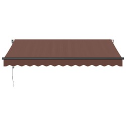 Auvent rétractable automatique avec LED marron 350x250 cm 647138647138