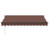 Auvent rétractable automatique avec LED marron 350x250 cm 647138647138
