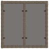 Table de Jardin Gris et Noir 55 x 55 x 37 cm Rattan PE et Verre 647141647141