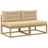 2 Pièce Sofa de milieu extérieur Polyester Blanc 647142647142
