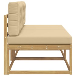 2 Pièce Sofa de milieu extérieur Polyester Blanc 647142647142