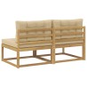 2 Pièce Sofa de milieu extérieur Polyester Blanc 647142647142
