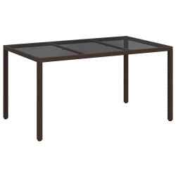 Table de Jardin Marron 150 x 90 x 75 cm polyrotin 647143647143