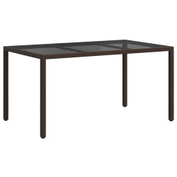 Table de Jardin Marron 150 x 90 x 75 cm polyrotin 647143647143