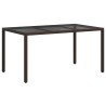 Table de Jardin Marron 150 x 90 x 75 cm polyrotin 647143647143