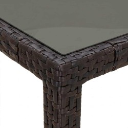 Table de Jardin Marron 150 x 90 x 75 cm polyrotin 647143647143