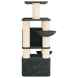 Arbre à chat avec poteaux à griffer en sisal 2 pc Gris foncé 647150647150