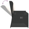 Salon de jardin 3 pcs avec coussins Noir Résine tressée 647161647161