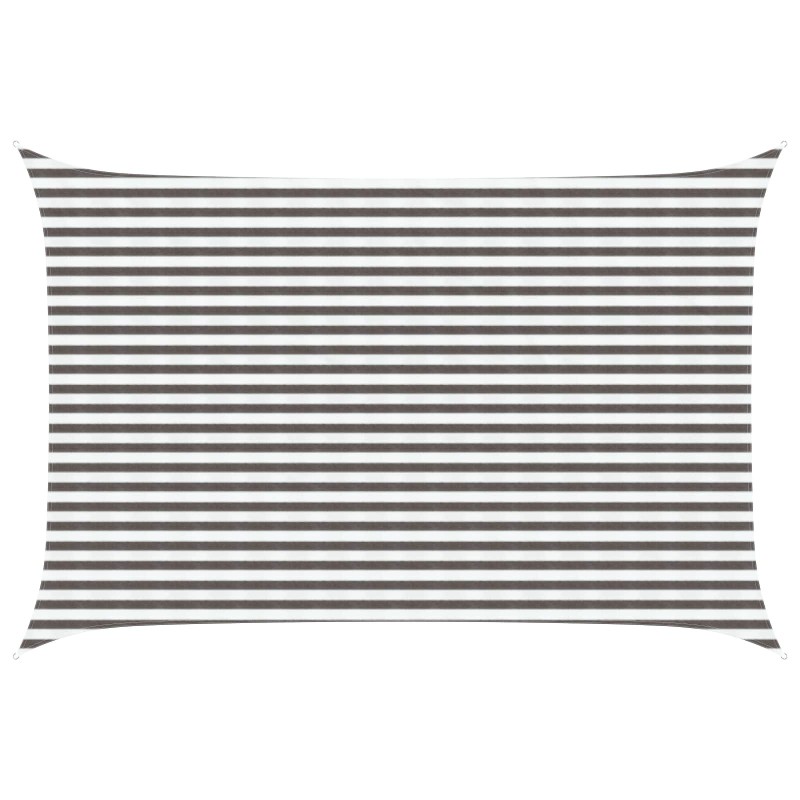 Voile d'ombre Gris clair et blanc 3 x 4,5 m HDPE 647164647164