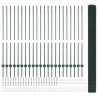 Clôture en fil soudé avec poteaux 50 x 1,4 m Vert Maille 647171647171