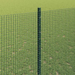 Clôture en fil soudé avec poteaux 50 x 1,4 m Vert Maille 647172647172