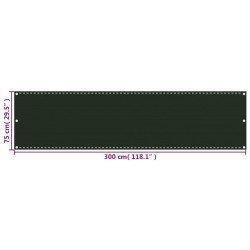 Écran de balcon Vert foncé 75x300 cm PEHD 647174647174