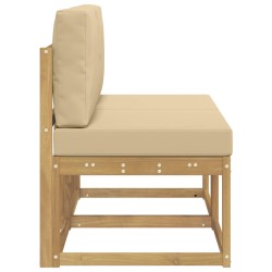 2 Pièce Sofa de milieu extérieur Bois d'Acacia Massif Blanc 647177647177