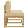 2 Pièce Sofa de milieu extérieur Bois d'Acacia Massif Blanc 647177647177