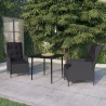 Ensemble à manger de jardin 3 pcs Gris foncé 647179647179