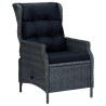 Ensemble à manger de jardin 3 pcs Gris foncé 647179647179