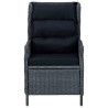 Ensemble à manger de jardin 3 pcs Gris foncé 647179647179