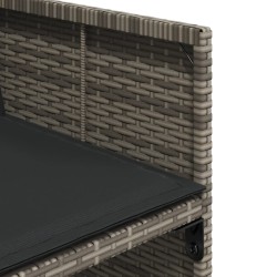Ensemble à manger de jardin 9 pcs coussins gris résine tressée 647180647180