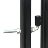Portail de clôture noir à une porte 100x125 cm 647187647187