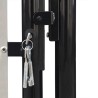 Portail de clôture noir à une porte 100x125 cm 647187647187