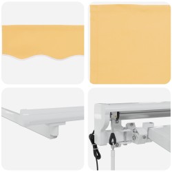 Auvent rétractable Sable 2,5 x 2 m Polyester et Aluminium 647192647192