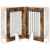 Porte de chien pliable avec supports 4 pcs Chêne fumé 241 cm 647194647194