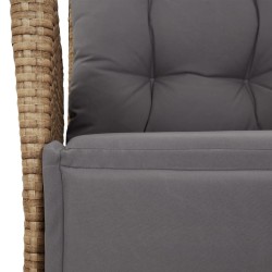 Ensemble à manger de jardin coussins 5 pcs mélange beige rotin 647213647213