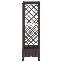 Lit Élevé avec Treillis et Toit Marron 163 x 40 x 129 cm PP 647219647219