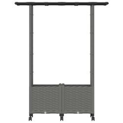 Lit Élevé avec Treillis et Toit Gris clair 124,5 x 40 x 142 cm 647223647223