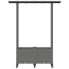Lit Élevé avec Treillis et Toit Gris clair 124,5 x 40 x 142 cm 647223647223