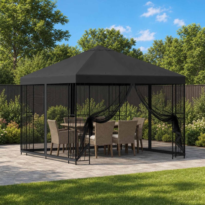 Abri de jardin avec parois 3 x 3 m Anthracite 647227647227