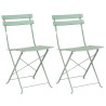Chaise de jardin pliante 2 pcs Menthe claire 42 x 46 x 82cm 647228647228