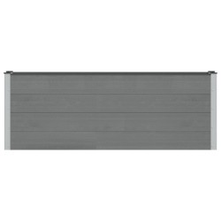 Jardinière surélevée Gris 200 x 30 x 72 cm WPC et Aluminium 647252647252