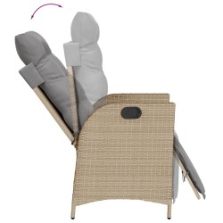 Ensemble à manger de jardin coussins 5 pcs mélange beige rotin 647260647260