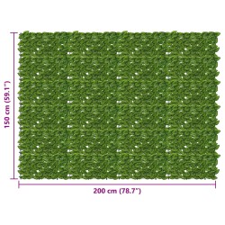 Écran de balcon avec feuilles Vert et jaune 200 x 150 cm 647265647265