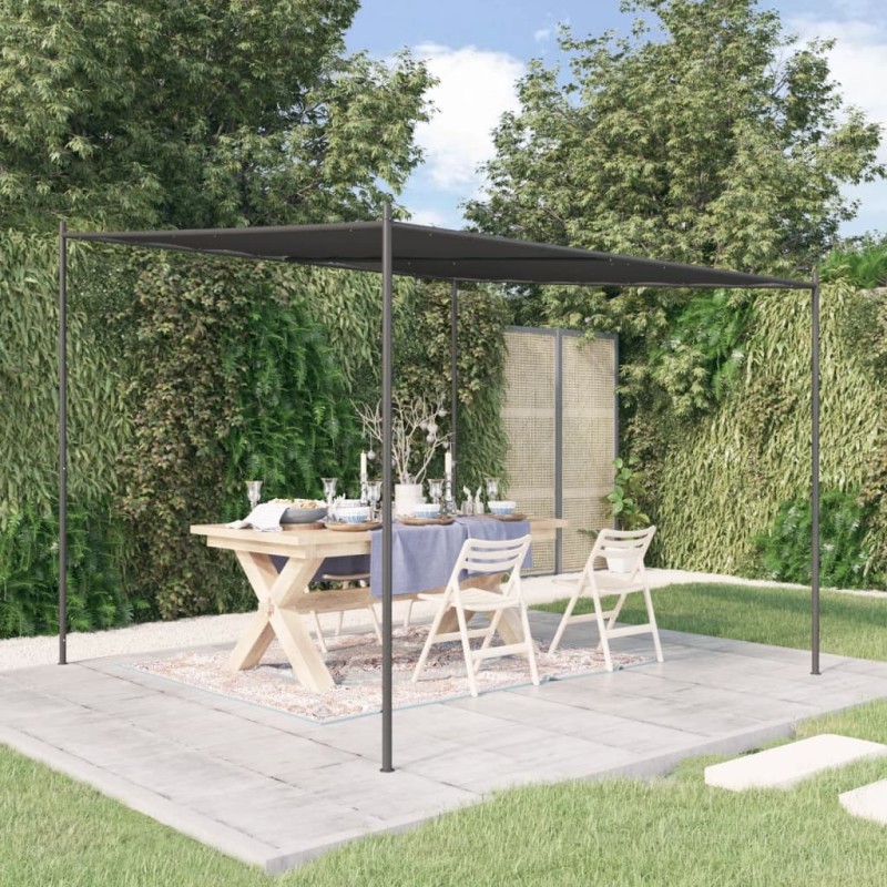 Belvédère anthracite 3x3 m 180 g/m² tissu et acier 647266647266