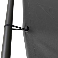 Belvédère anthracite 3x3 m 180 g/m² tissu et acier 647266647266