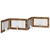 Porte de chien pliable avec supports 4 pcs Chêne fumé 401 cm 647272647272