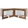 Porte de chien pliable avec supports 4 pcs Chêne fumé 401 cm 647272647272