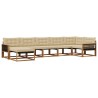 Ensemble de canapés d'extérieur 7 pcs Naturel et Beige 647274647274