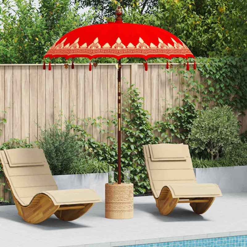 Parasol balinais Rouge 185 x 185 x 260 cm 647277647277