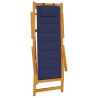 Chaise pliante avec accoudoirs en bois d'acacia bleu et textilène 647283647283