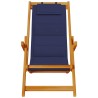 Chaise pliante avec accoudoirs en bois d'acacia bleu et textilène 647283647283
