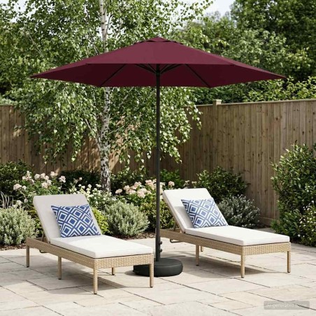 Parasol de jardin avec base 230 x 230 cm Polyester 647284647284