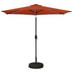 Parasol de jardin avec lumières LED et base 270 x 270 cm 647285647285