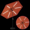 Parasol de jardin avec lumières LED et base 270 x 270 cm 647285647285