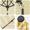 Parasol de jardin avec lumières LED et base 230 x 230 cm 647286647286